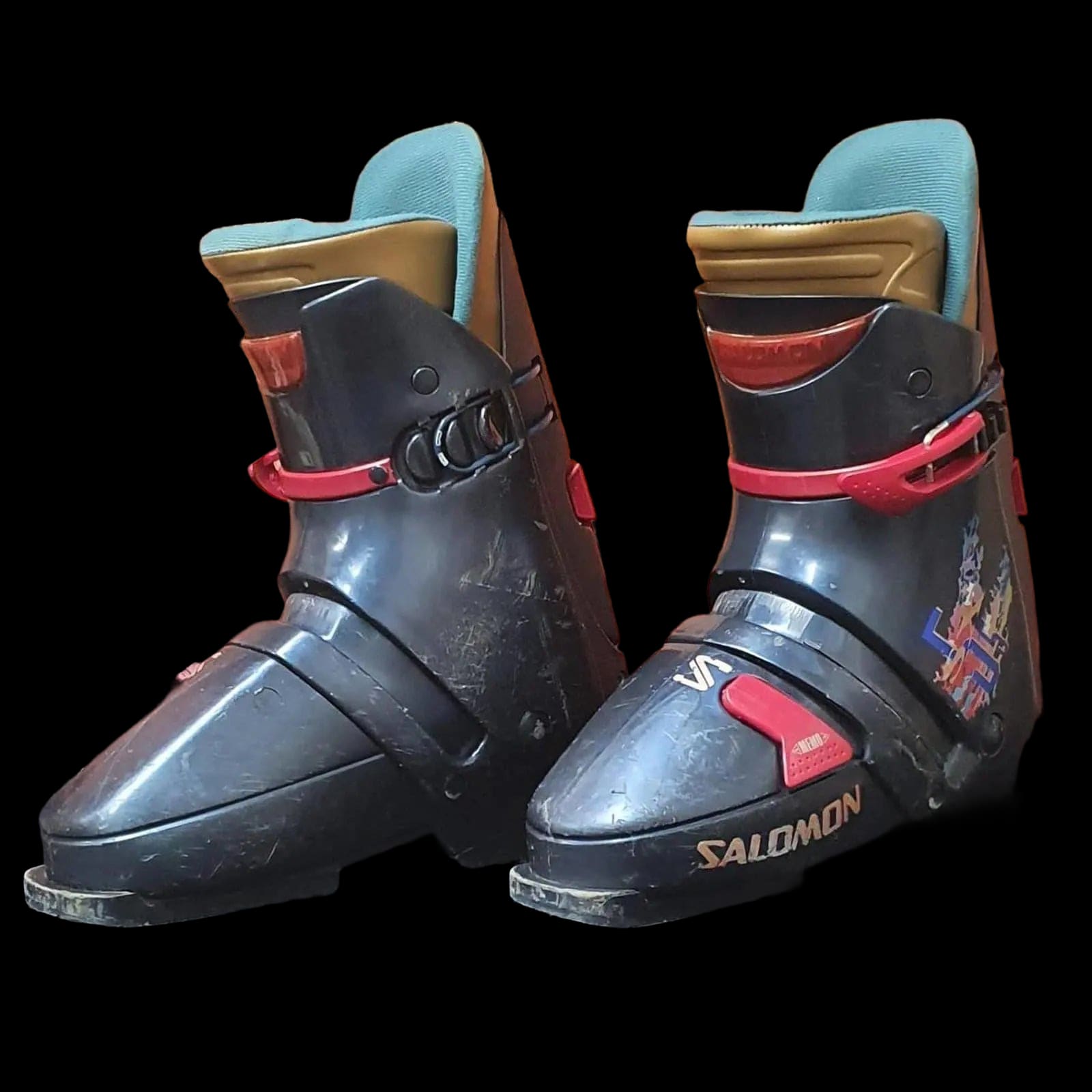 Vintage Salomon SX55 Blue Skiing Boots UK 7.5 - Sportswear